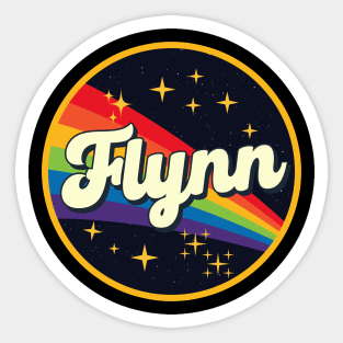 Flynn // Rainbow In Space Vintage Style Sticker